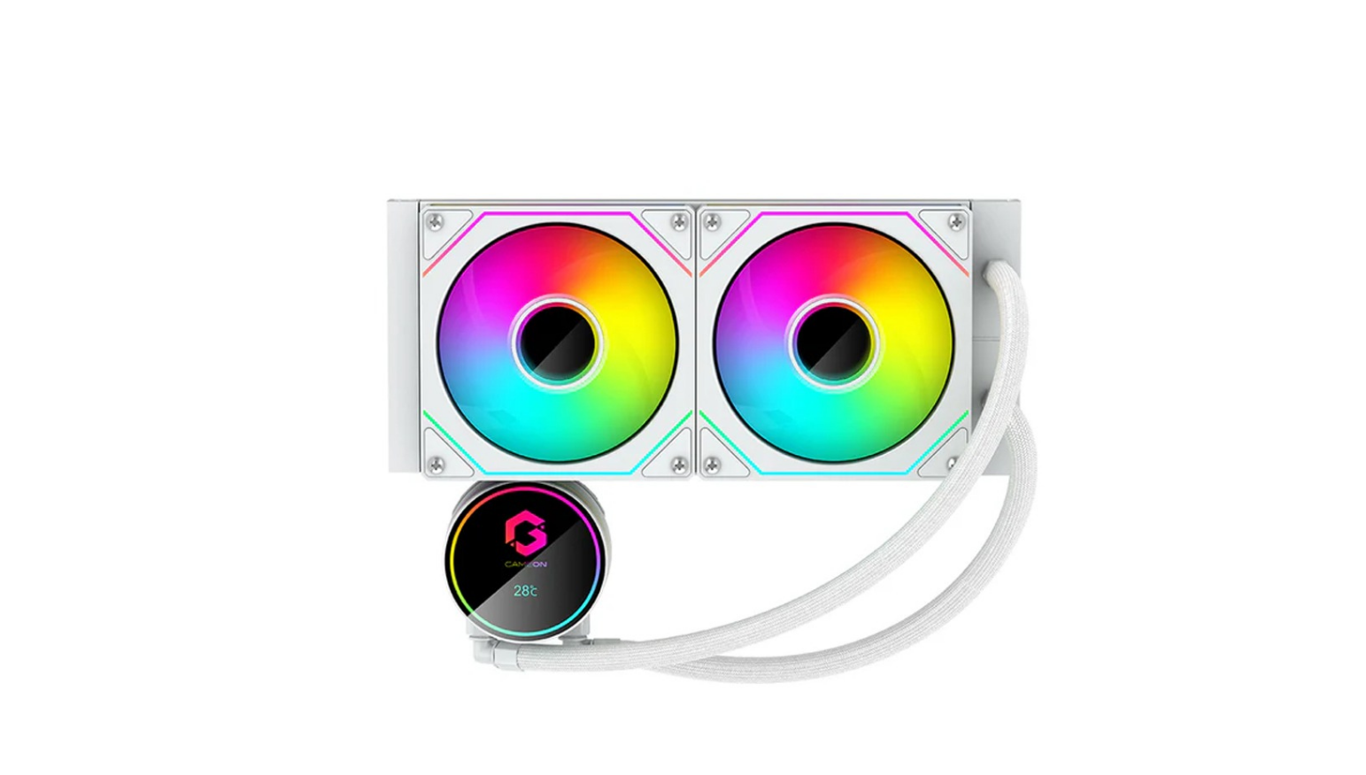 Gameon Kraken II A380 high Performance Bearing, Temperature Display, 240mm Liquid CPU Cooler - White