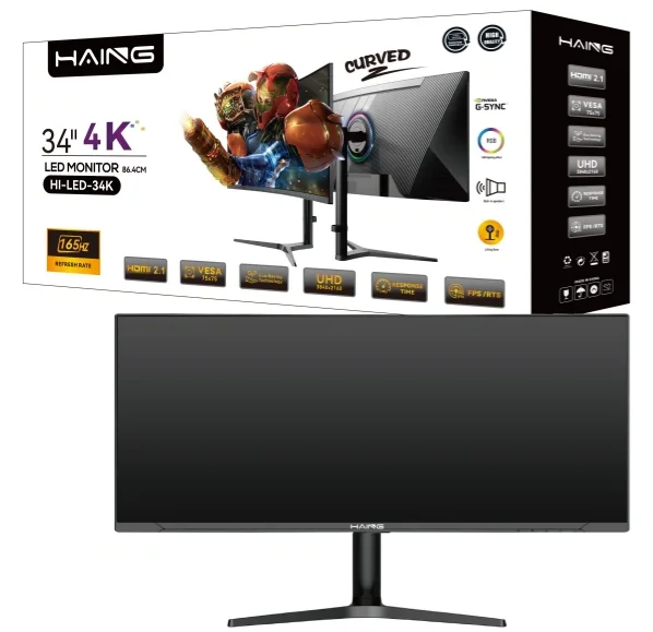 Haing |165Hz | Curved | 34 Inch | 4K