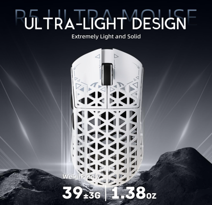 ATTACK SHARK R5 Ultra Carbon - White