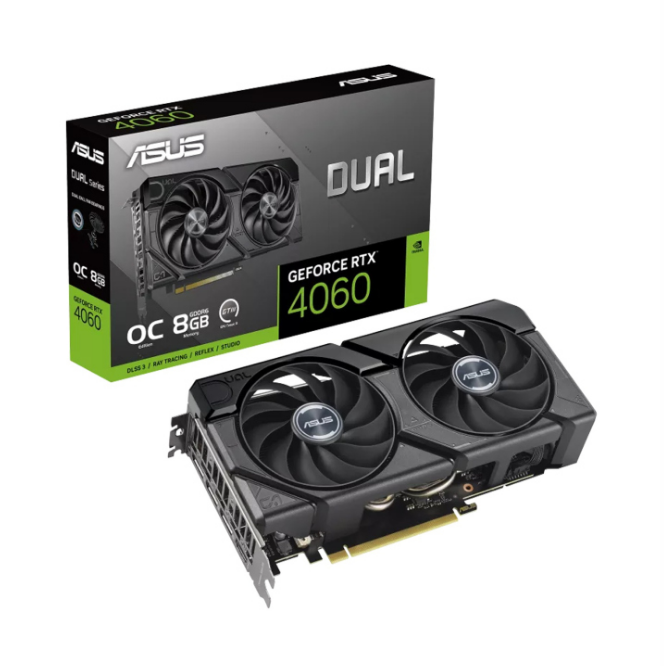 ASUS Dual Nvidia GeForce RTX 4060 Evo OC Edition 8GB GDDR6 Graphic Card