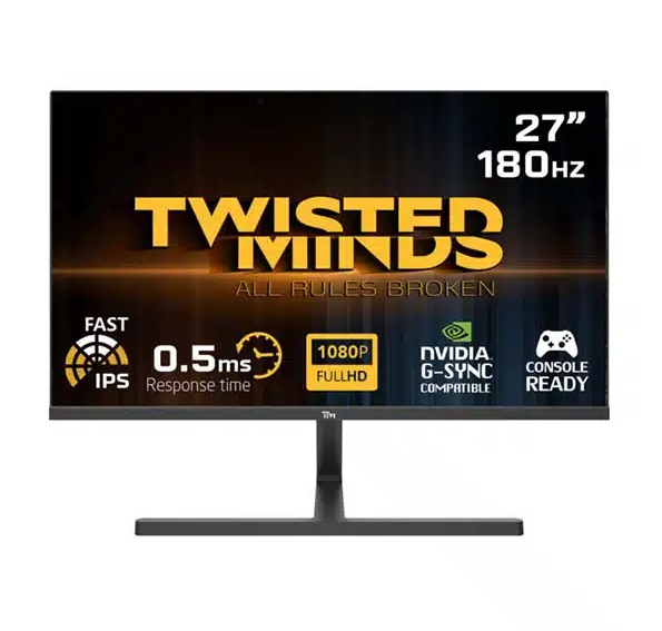 Twisted Minds 27” FHD Fast IPS, 180Hz, 0.5ms, HDR Gaming Monitor