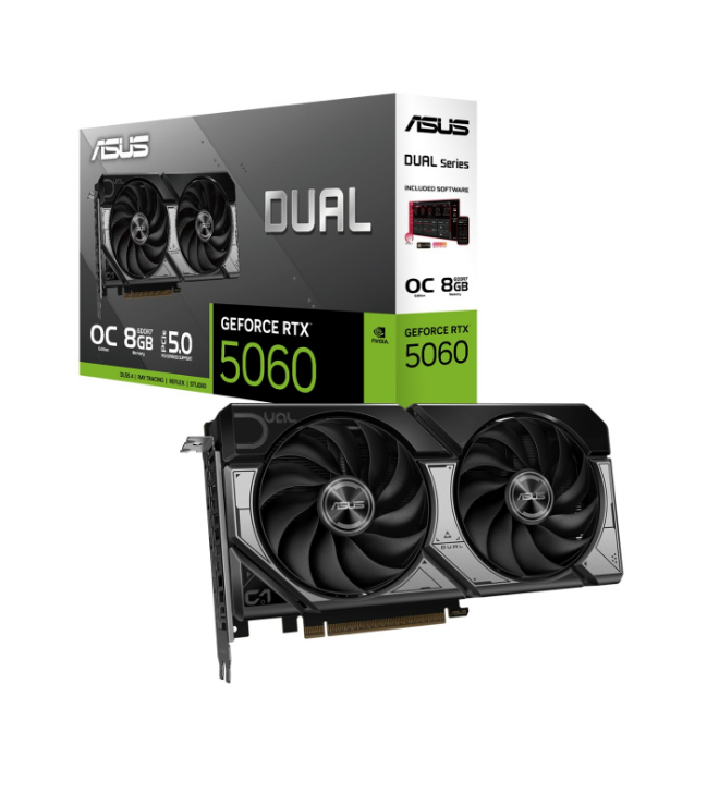 ASUS Dual GeForce RTX 5060 8GB GDDR7 OC Edition Graphic Card