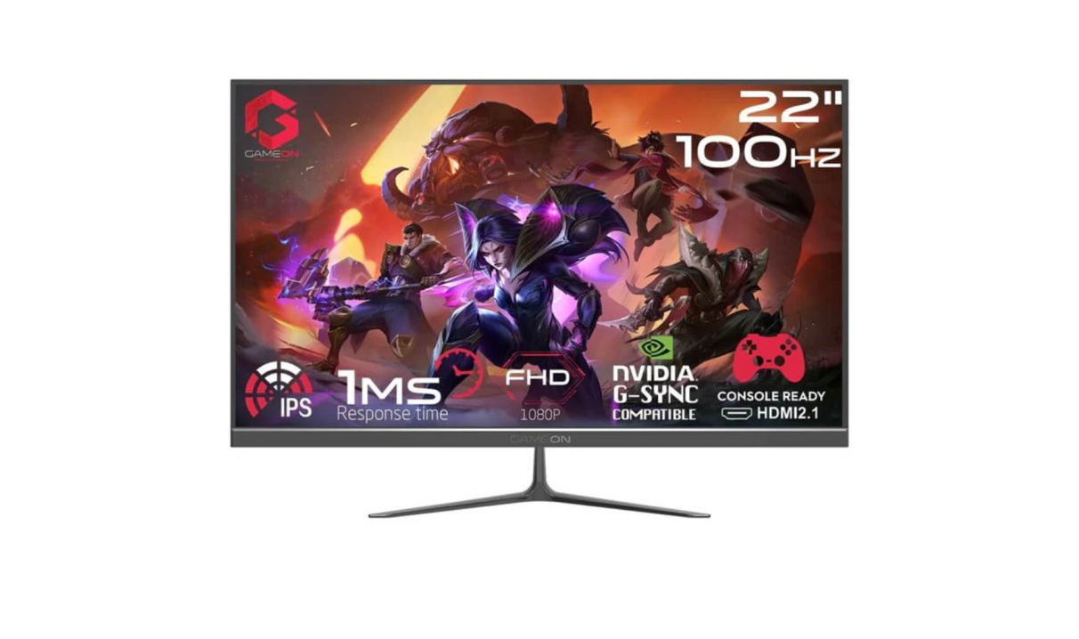 GAMEON Gaming Monitor, 22" FHD, 100Hz Refresh Rate, 1ms